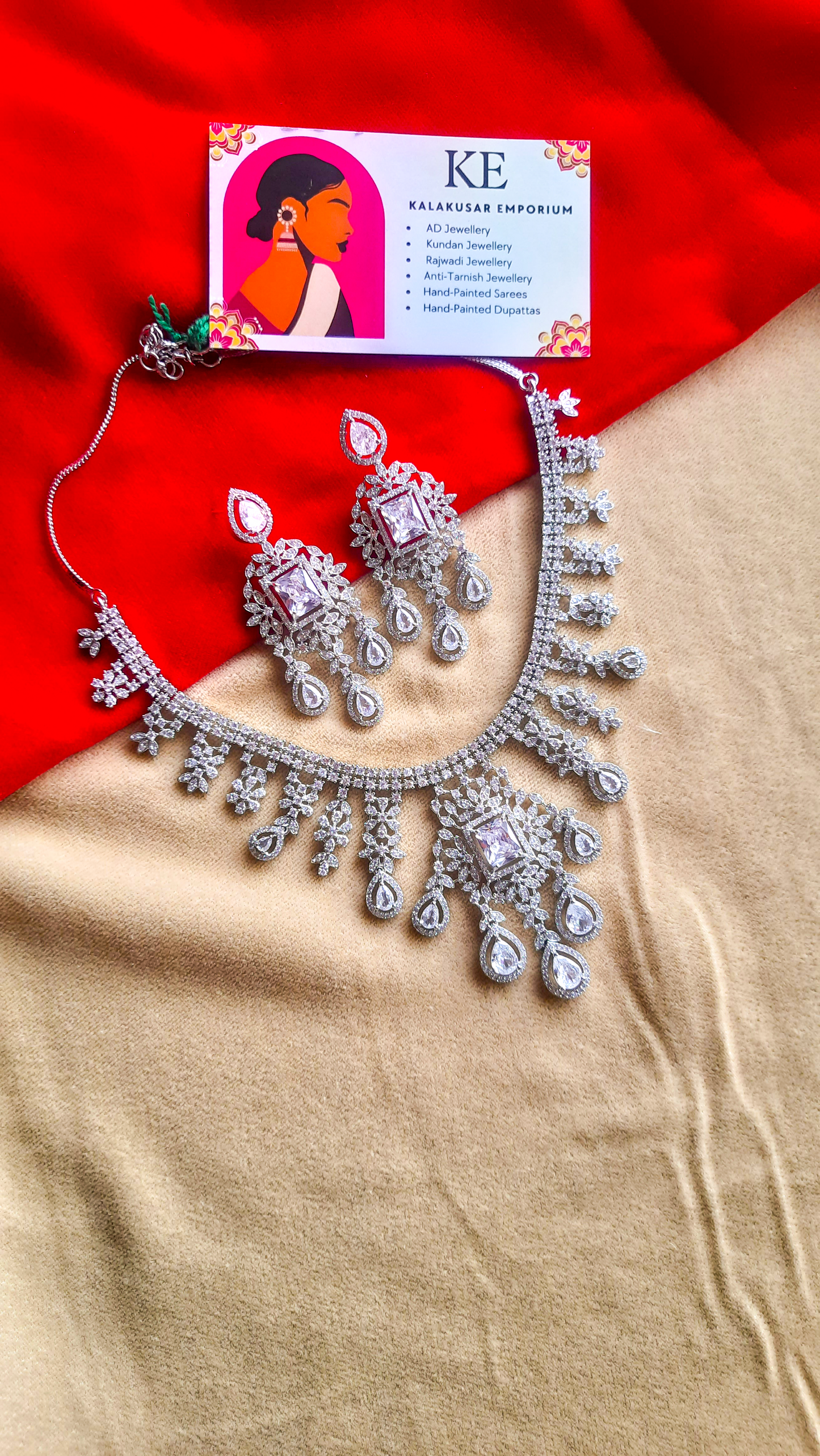 Timeless Sparkle AD Stone Necklace