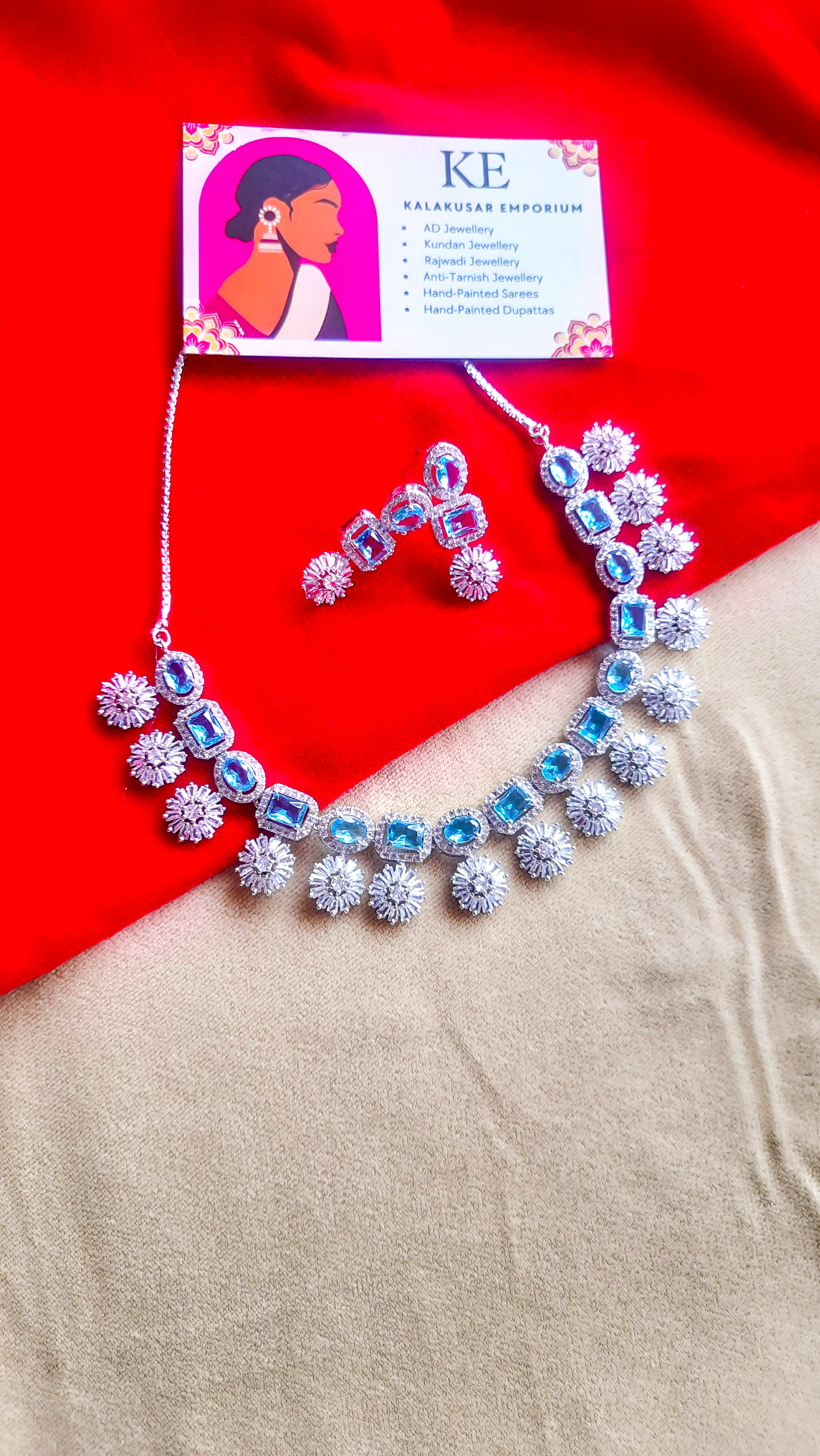 Timeless Sparkle AD Stone Necklace