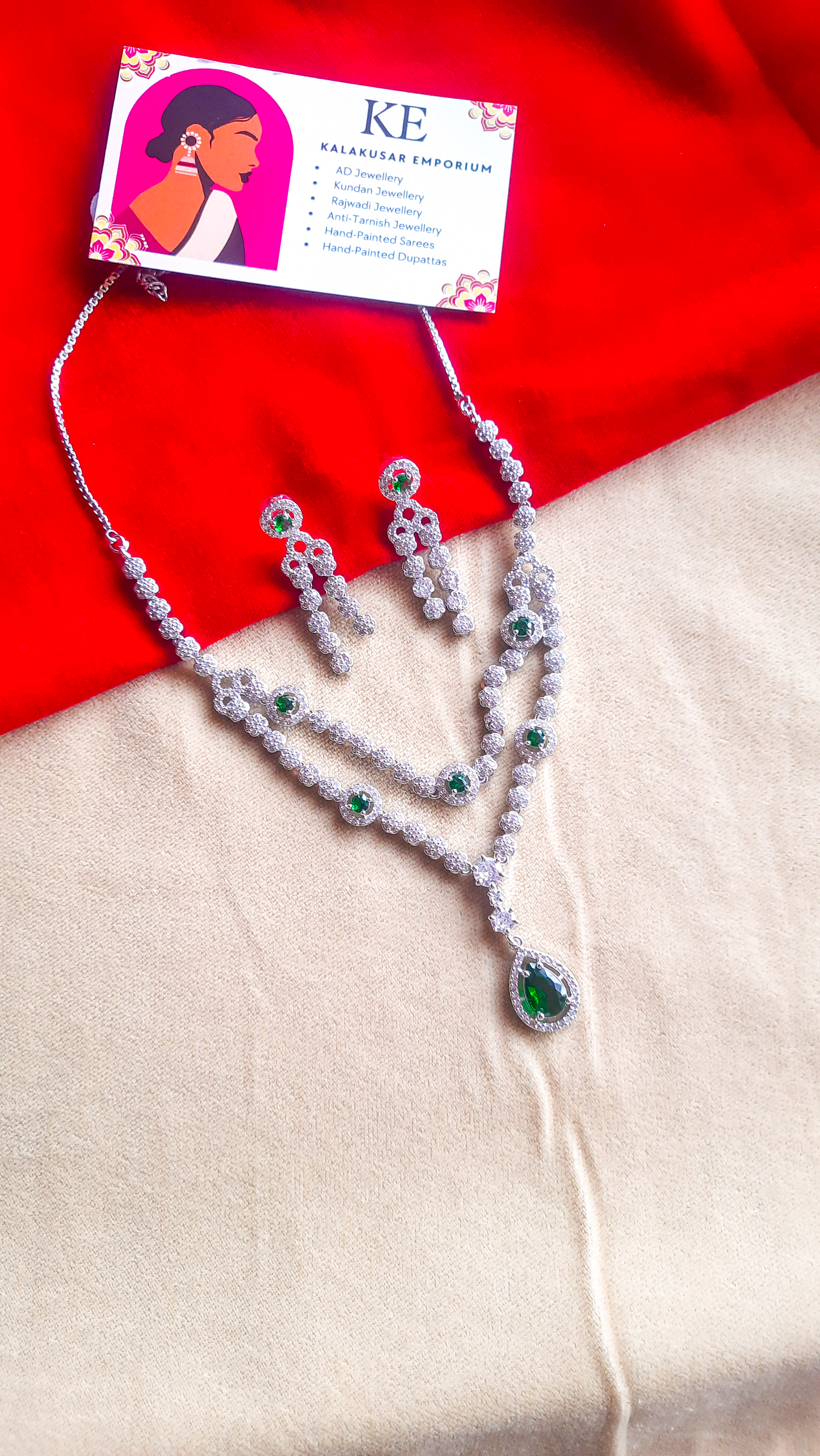 Timeless Sparkle AD Stone Necklace