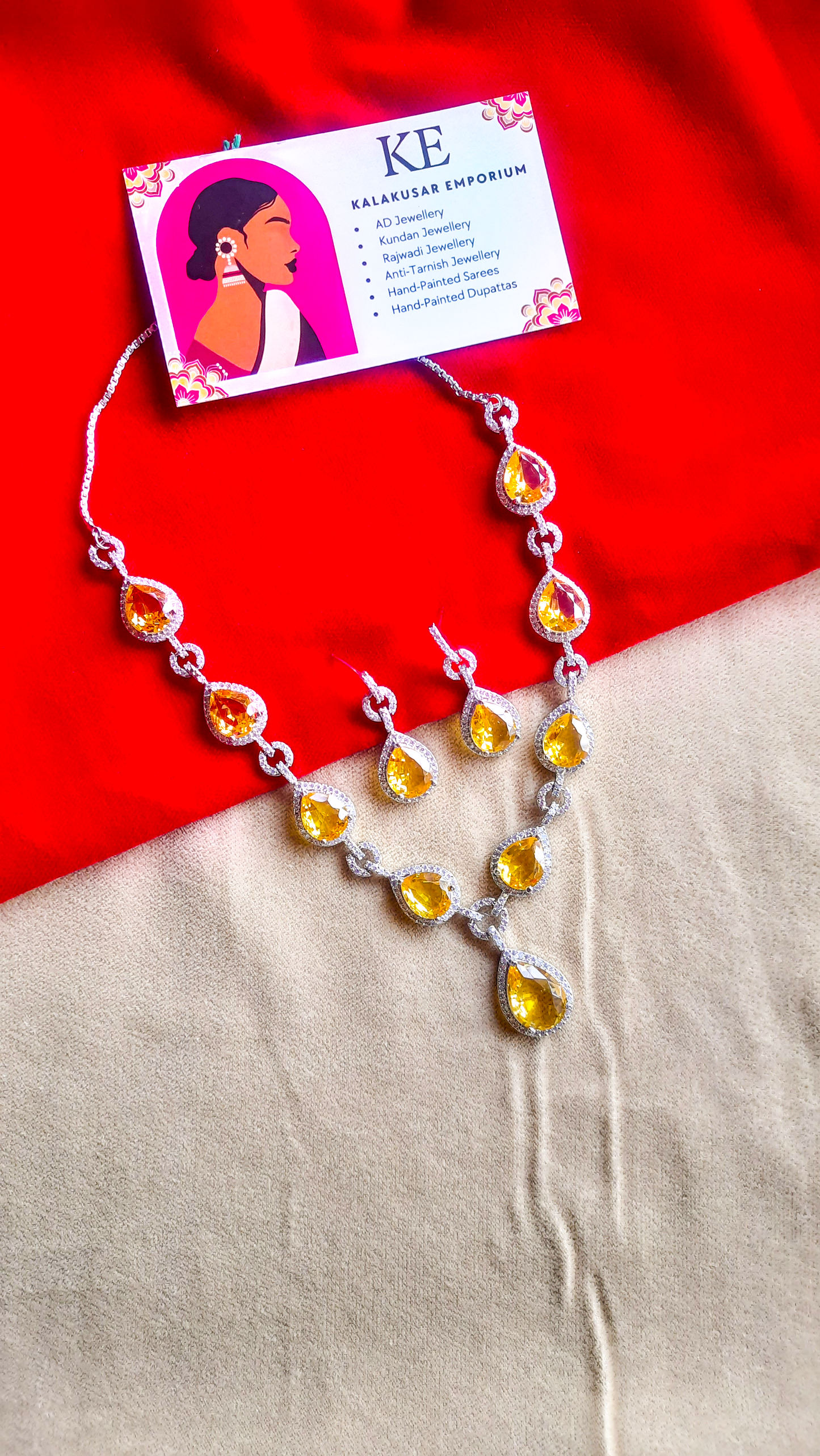 Timeless Sparkle AD Stone Necklace