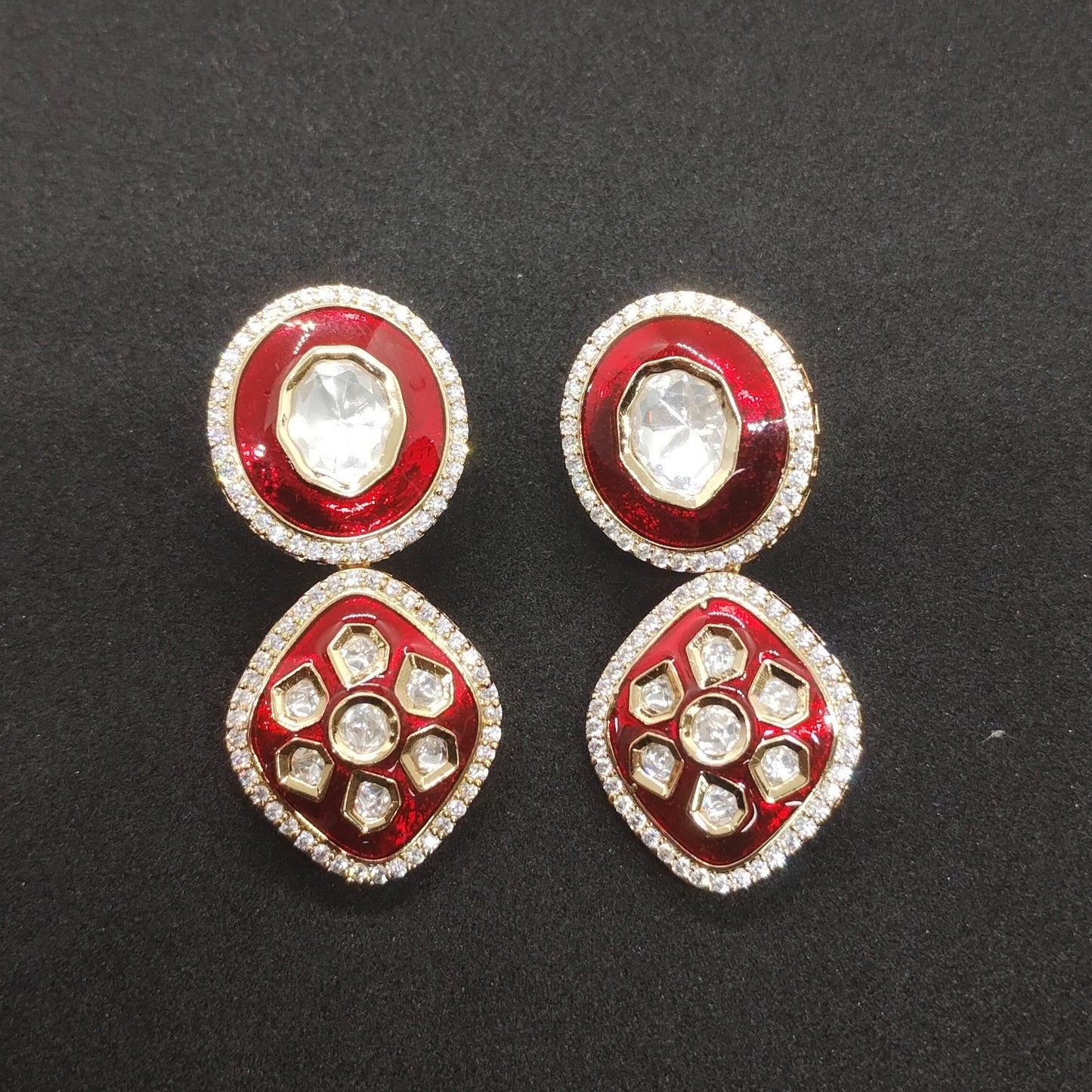 Heritage Glow – Dual Design Moissanite Earrings