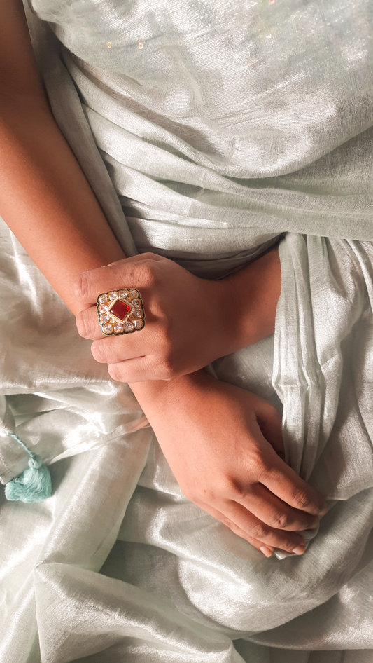 Timeless Polki Kundan Ring