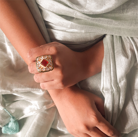 Timeless Polki Kundan Ring