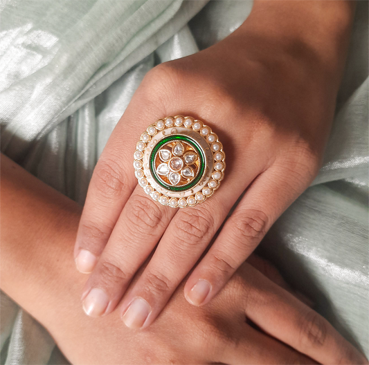 Pearl, Premium  Kundan & Meenakari Finish