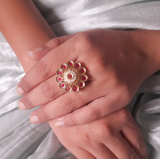 Regal Meenakari Ring