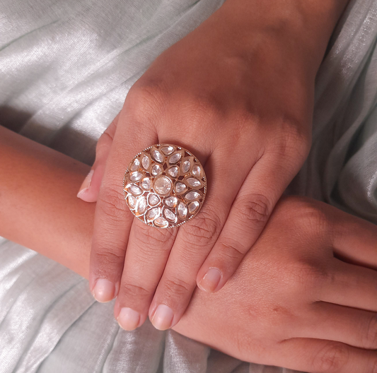 Brilliant Bloom Moissanite Cocktail Ring
