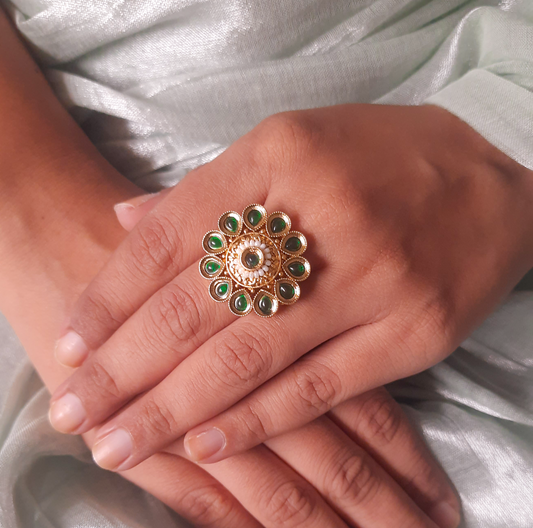 Regal Meenakari Ring