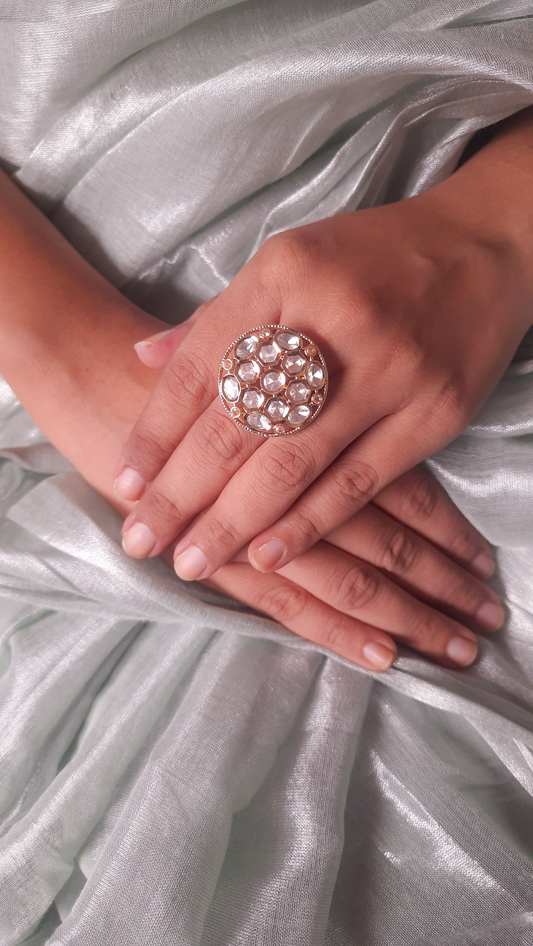 Regal Charm Moissanite Adjustable Ring