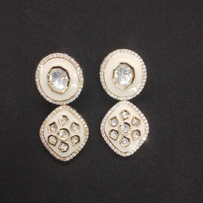Heritage Glow – Dual Design Moissanite Earrings