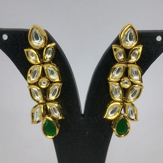 Royal Splendor – Kundan Earrings with Meenakari Detailing